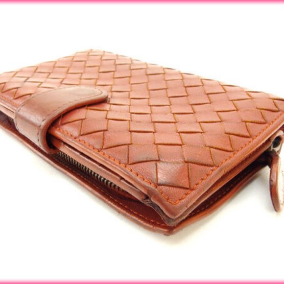 Bottega Veneta Wallet Purse Intrecciato Brown Woman Authentic Used - Picture 5 of 5